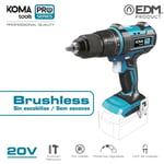 E3/08762 perceuse/visseuse 20V brushless (sans batterie et chargeur) mandrin Ø13mm 22x25cm pro series battery Koma Tools