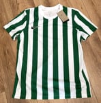 Nike Striped Division IV Men's Football Jersey Shirt Size Large White Green