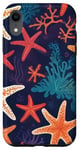 Coque pour iPhone XR Étoile de mer mignonne corail tendance
