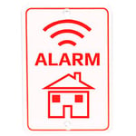 Alarmskilt for skruemontering på vegg (70x100mm)