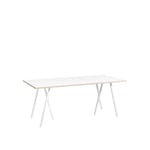 HAY - Loop Stand Table with Support White 180 x 87,5 cm - Vit - Matbord
