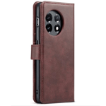 DG.MING OnePlus 11 Plånboksfodral Äkta Läder 2-i-1 - Röd