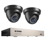 ZOSI 8 Channel CCTV System 2 Home Security Camera Surveillance 1080P TVI AHD DVR