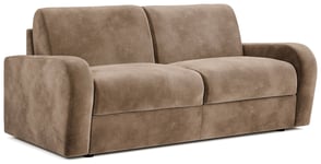 Jay-Be Deco Velvet 3 Seater Sofa Bed - Beige