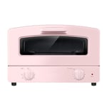 POWER BANKS Electric Mini Oven Toaster Oven with Multiple Cooking Functions And Grill, Adjustable Temperature Control Timer Double Knobs Compact Household Baking Oven 1000W 12L
