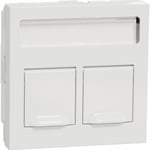 Unica Datauttag 2xRJ45 S-One vit