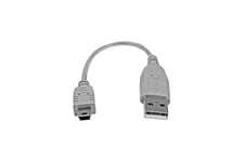 StarTech.com 6 in. USB to Mini USB Cable - USB 2.0 A to Mini B - Gray - Mini USB Cable (USB2HABM6IN) - USB-kabel - USB til mini-USB type B - 15 cm