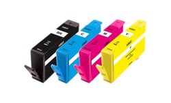 Peach Spar Pack - Pack de 4 - noir, jaune, cyan, magenta - compatible - cartouche d'encre - pour HP Officejet 6951, 6954, 6962; Officejet Pro 6960, 6961, 6970, 6971, 6974, 6975