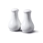 WM Bartleet & Sons - Traditional Porcelain Salt & Pepper Pot Shaker Cruet Set (13cm) - Pear Shape Body for Easy Use - Made from 100% Premium Porcelain - Classic Smooth Finish