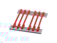 Schroff Standardstyrskena, Pc, 220 Mm, Spårvidd 2 Mm, Röd, 10 St