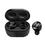 Fashion Bluetooth Earphone, Wireless Earphones Bluetooth 5.0 Headsets Smart Noise Cancelling Mic Earbuds, for Mobile Phone/Laptop, for Gym Home Office etc (Color : Black)