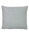 furn. Malham Shearling Fleece Square Feather Filled Cushion - Light Grey - One Size