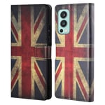 OnePlus Nord 2 5G - Läderfodral / plånbok Tryckt design Storbritanniens flagga
