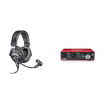 Audio-Technica BPHS1 Broadcast Series Broadcast Stereo Headset Black & Focusrite Scarlett 2i2 3rd Gen USB Audio Interface for Recording, Songwriting, Streaming and Podcast