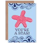 Wee Blue Coo CARD GREETING ROMANCE VALENTINE YOU'RE A STAR LOVE