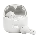 JBL Tune Flex Open-fit True Wireless Noise Cancelling Earbuds - White 4-mic clear calls - JBL Headphones App - IP54 - Bluetooth 5.3 - Up to 6 Hours Battery Life / 32 Hours Total with Charging Case (ANC on)