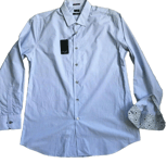 Paul Smith LONDON LS Subtle Stripe Shirt SLIM FIT  Size 17 / 43   p2p 22.5"