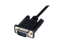 StarTech.com 1m Black DB9 RS232 Serial Null Modem Cable F/M - DB9 Male to Female - 9 pin Null Modem Cable - 1x DB9 (M), 1x DB9 (F), Black - nulmodem-kabel - DB-9 til DB-9 - 1 m
