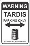 INDIGOS UG - Sticker - Safety - Warning - 5-Set - Doctor Who - Tardis Parking Tardis, Dr. Who30x20 cmKP-428 Decal for Office, Company, School, Hotel