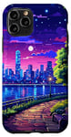 iPhone 11 Pro New York City Evening Synthwave Retro Pixel Art Case