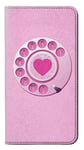 Pink Retro Rotary Phone PU Leather Flip Case Cover For Samsung Galaxy S10e