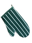 Single Gauntlet Oven Glove UK Made Green & White Stripe Quilted Pan Holder Mitt
