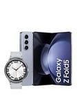 Samsung Galaxy Z Fold 5 (512Gb, Icy Blue) With Galaxy Watch 6 Classic 47Mm (Silver) - Galaxy Ai