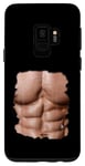Coque pour Galaxy S9 Fake Muscle Under Clothes Chest Six Pack Abs