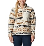 Columbia Women's West Bend 1/4 Zip Fleece Pullover, Chalk Checkered Peaks, Chalk, M