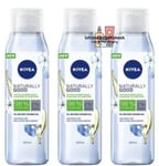 3 x Nivea Naturally Good COTTON FLOWER Oil Infused Shower Gel Body Wash 300ml