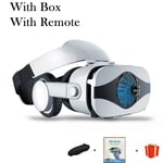 Shinecon VR lunettes casque 3D dispositif de réalité virtuelle casque Viar lunettes lentilles pour Smartphone téléphone portable intelligent visionneuse de réalité - Type B With Remote
