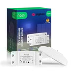 NOUS ZigBee Interrupteur sans fil L6Z, Interrupteur connecté module avec minuterie, domotique maison, Compatible avec Alexa, Google Assistant et HomeKit, Tuya, Smart Life, (Hub 3.0 requis)