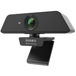 Innex C470 Webcam 4K avec Micro, Cadrage Automatique, 5X Zoom Digitale, Correction de la Lumière pour Zoom, Microsoft Teams, Webcam Grand Angle à 120° pour Télétravail, Visioconférence