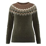 FJALLRAVEN Women's Övik Knit Sweater Sweatshirt, Deep Forest, XXS UK