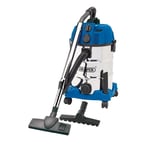 Draper 30L 1600W Wet And Dry Vacum Cleaner 230V c/w Power Outlet Socket - 20529