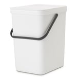 Brabantia Sort & Go Kitchen Waste/Recycling Bin – 25 Litre – White