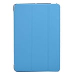New Ultra Slim Tri-Fold PU Leather Case with Crystal Hard Back Smart Stand Case Cover for Pad mini 1 2 3 tablet Flip Cover - Sky Blue