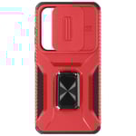 Fodral för Samsung Galaxy S24 Ring Support Camera Cover Röd Röd