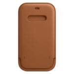 Apple Leather Sleeve med MagSafe MHMP3ZM/A till iPhone 12 Mini - Saddle Brown