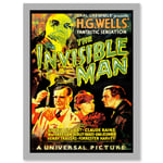 Movie Film Invisible Man HG Wells Classic Horror Artwork Framed Wall Art Print A4