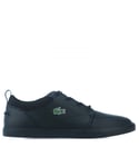 Lacoste Mens Bayliss Trainers in Black Leather - Size UK 6