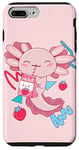 iPhone 7 Plus/8 Plus Kawaii Axolotl Strawberry Milk Shake Carton Retro 90s Anime Case