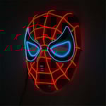Lysande Spider-Man-mask Halloween-mask Maskerad Cosplay-rekvisita red