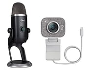 Logitech StreamCam : Webcam Streaming full HD 1080p Blanc + Blue Microphone Yeti X Microphone USB Professionnel à Condensateur, Configuration Ultime Pour Les Streamers et les Gamers sur PC et MAC