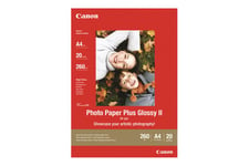 Canon Photo Paper Plus Glossy II PP-201 - fotopapper - blank - 20 ark - A4 - 275 g/m²