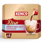 Kenco Duo Unsweetened Cappuccino Instant Coffee Capsule 6x17.8g (Pack of 4, Total 24 Drinks, 427.2g)