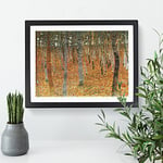 Beech Grove Forest Vol.2 By Gustav Klimt Classic Painting Framed Wall Art Print, Ready to Hang Picture for Living Room Bedroom Home Office Décor, Black A3 (46 x 34 cm)
