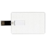 8G USB Flash Drives Credit Card Shape White Memory Stick Bank Card Style Minimalistic Pattern with Small Polka Dots Simple Vintage Style Design Decorative,Forest Green and White Waterproof Pen Thumb