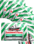 24 st Sockerfri Fisherman's Friend med Mintsmak 25 g - Hel Låda