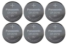 Panasonic CR2016 non-rechargeable battery (Lithium, Stainless steel) pack of 6
